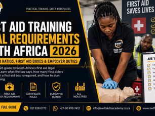 2026 South Africa employer guide on first aid training legal requirements, covering workplace first aider ratios, first aid boxes, valid certificates, and compliance duties