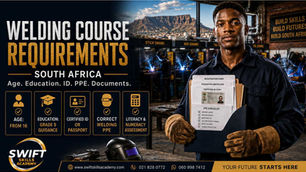 Welding course requirements South Africa — Swift Skills Academy Cape Town enrolment guide with learner ID, education credentials, PPE standards, and literacy requirements for practical welding training.