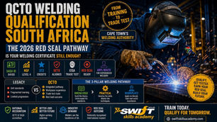 "QCTO welding qualification South Africa – SAQA ID 94100, NQF Level 4, 373 credits, EISA trade test, Red Seal pathway, ARPL for experienced welders. Legacy SAQA unit standards vs QCTO occupational qualifications explained, with accredited welding training delivered by Swift Skills Academy in Cape Town."