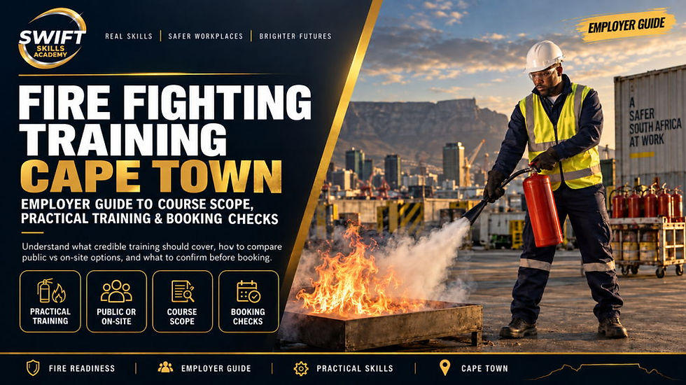 Practical fire-fighting training in Cape Town with Swift Skills Academy