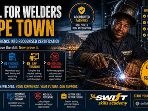 "Unlock your welding career with ARPL in Cape Town, the ultimate fast-track for seasoned welders. Transform proven workplace skills into nationally recognised certification pathways through rigorous assessment, evidence portfolio review, targeted gap training, and QCTO Red Seal trade test preparation. Position yourself as a certified artisan, elevate compliance credibility, and dominate South Africa’s high-demand welding industry with Swift Skills Academy’s accredited ARPL program."