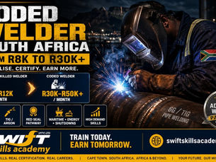 "Coded welder South Africa career guide showing a Cape Town pipe welder completing precision 6G welding preparation with WPS, ISO 9606 and specialist welding career pathways"
