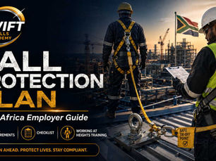South Africa fall protection plan — Swift Skills Academy employer guide on working at heights training, harness safety, fall arrest equipment, and workplace height‑risk controls in Cape Town