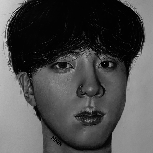 Portræt tegning af Jin.