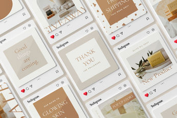 mockup af 6 instagram opslag