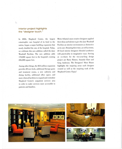 The Jane Woodruff Design Project, Shepards Center