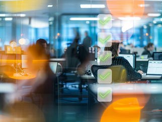 Organisational office scene