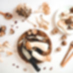 plate of exotic mushrooms