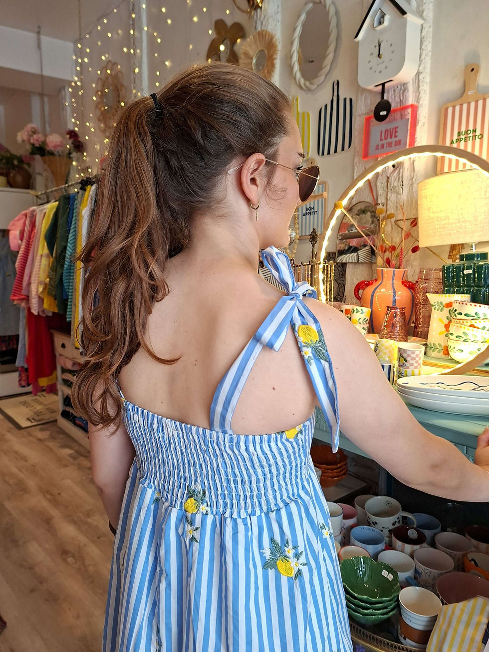 Miniature : Robe bretelles  bleue 