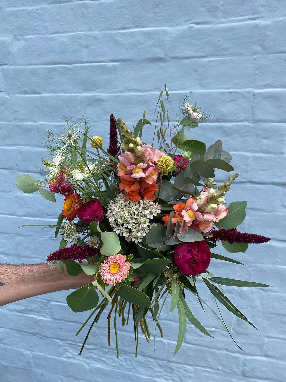 Wild Flower Wild Fire Bridesmaid Bouquet