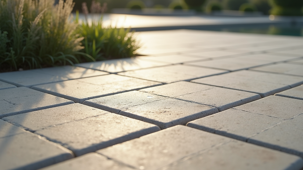 High angle view of natural stone tiles arranged for selection