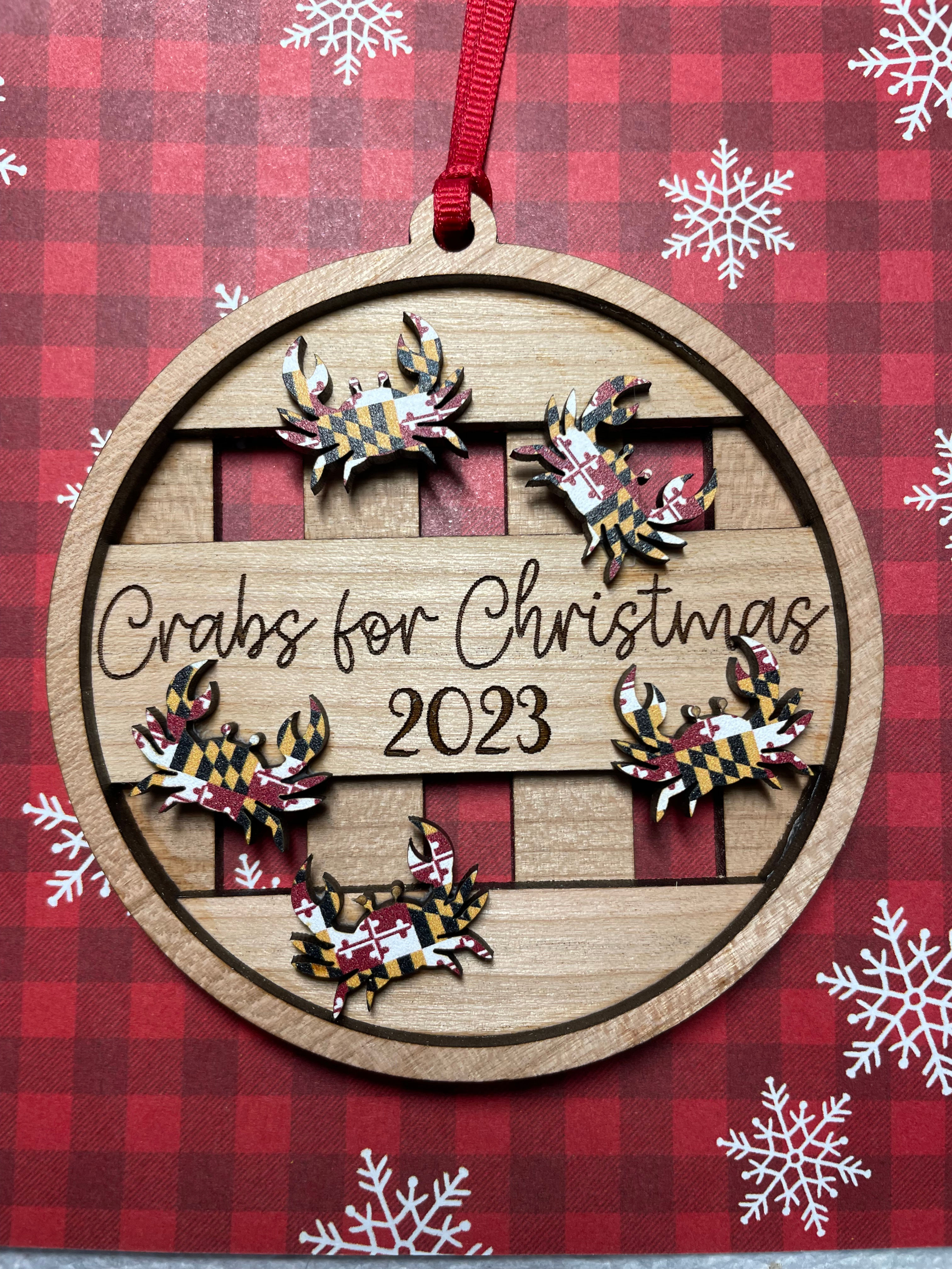 Crabs for Christmas Ornament (2024) 7014