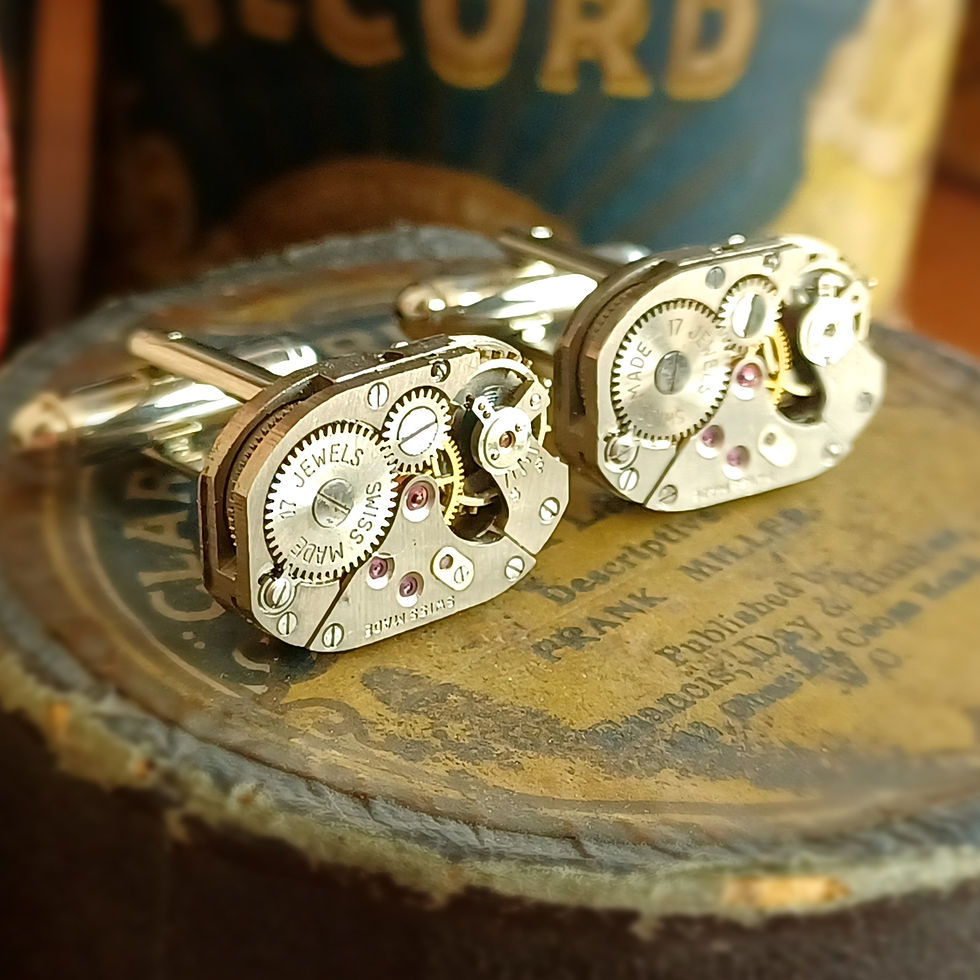 Thumbnail: Vintage Fleurier Watch Movement Cufflinks