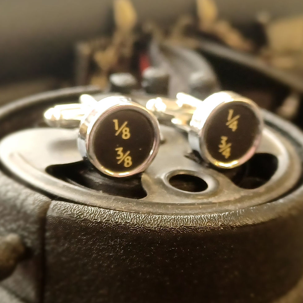 Thumbnail: 1930's Vintage Typewriter Key Cufflinks 