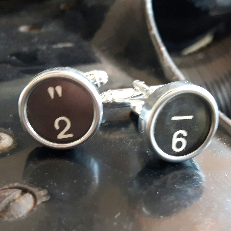 Thumbnail: typewriter key cufflinks