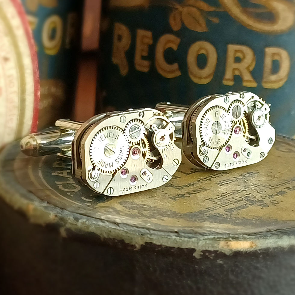 Thumbnail: Vintage Fleurier Watch Movement Cufflinks