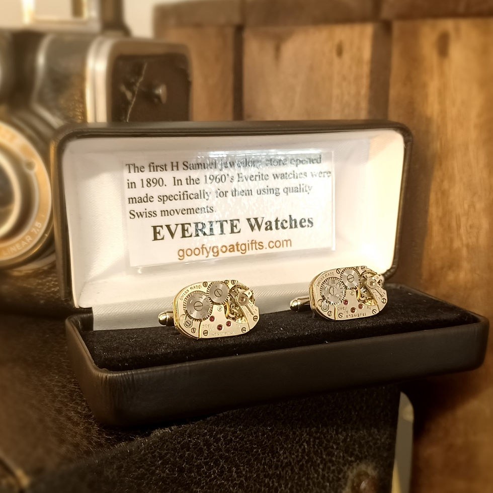 Thumbnail: Vintage Everite Watch Movement Cufflinks