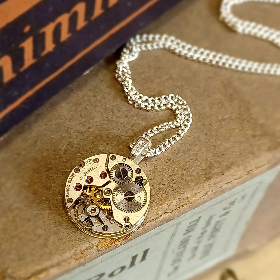 Thumbnail: Vintage Record Watch Movement Pendant
