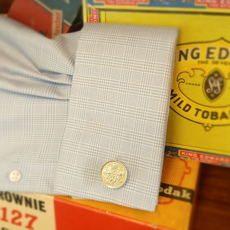 Thumbnail: Six Pence Coin Cufflinks 