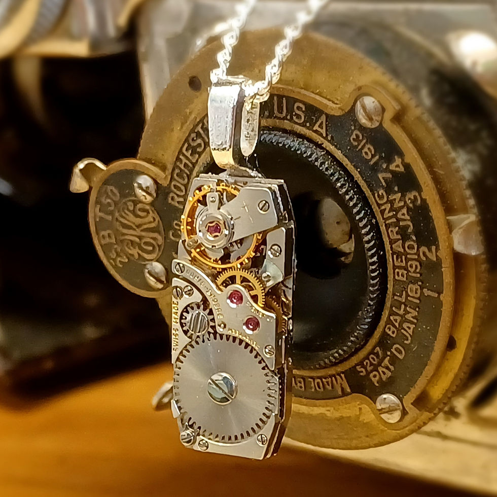 Thumbnail: Vintage Bueche-Girod Watch Movement Pendant