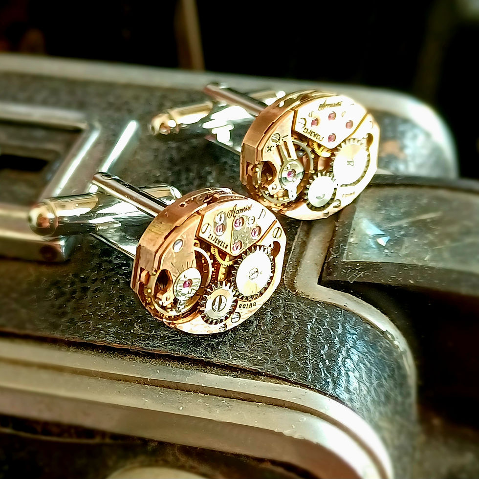 Thumbnail: Vintage Accurist Watch Movement Cufflinks 