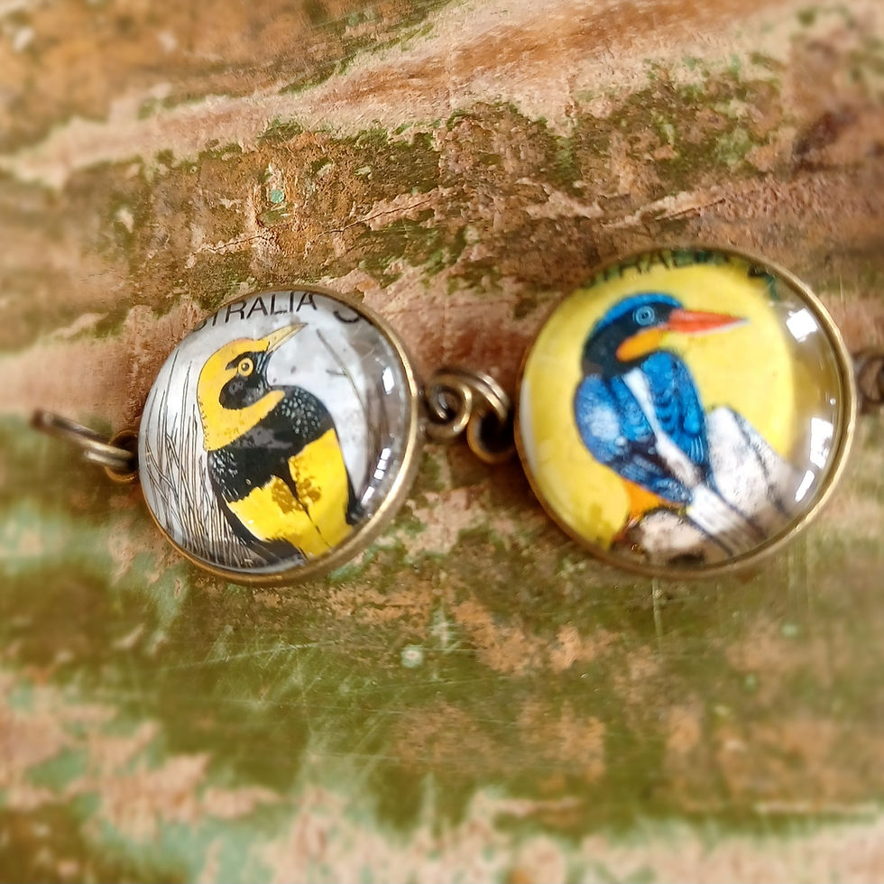 Thumbnail: Vintage Australian Bird Stamp Bracelet