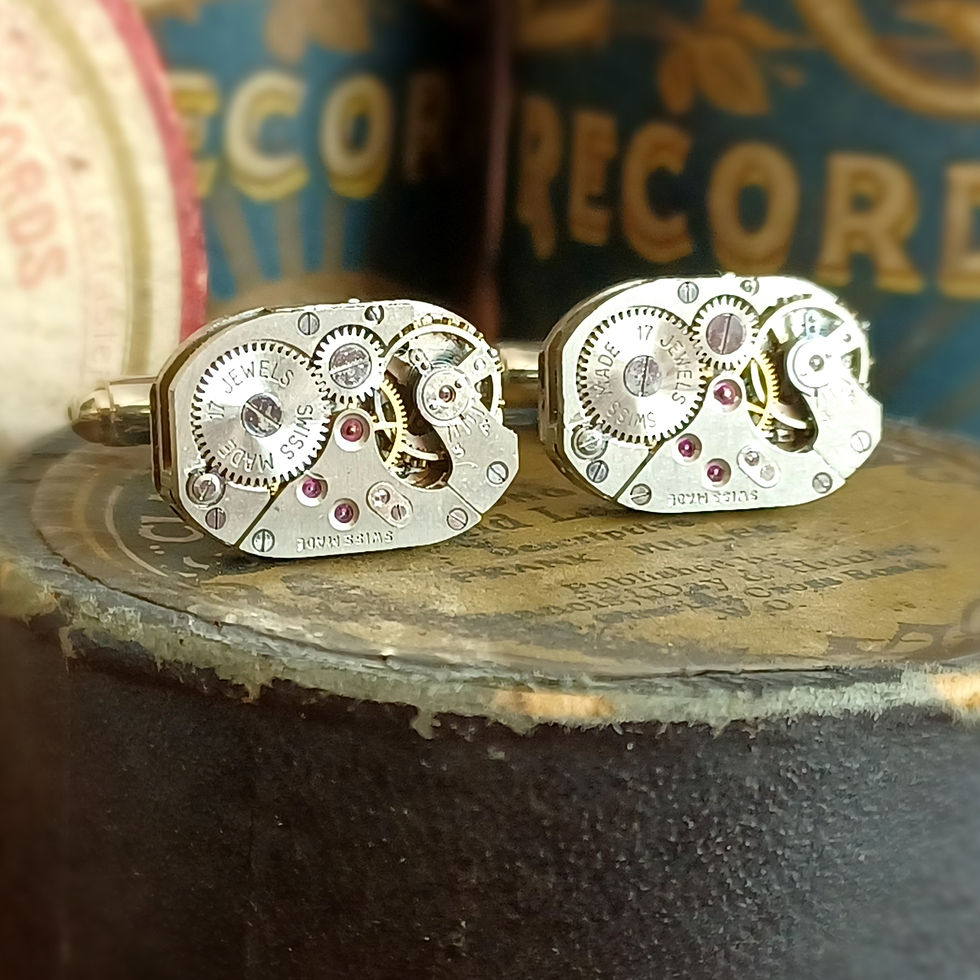 Thumbnail: Vintage Fleurier Watch Movement Cufflinks