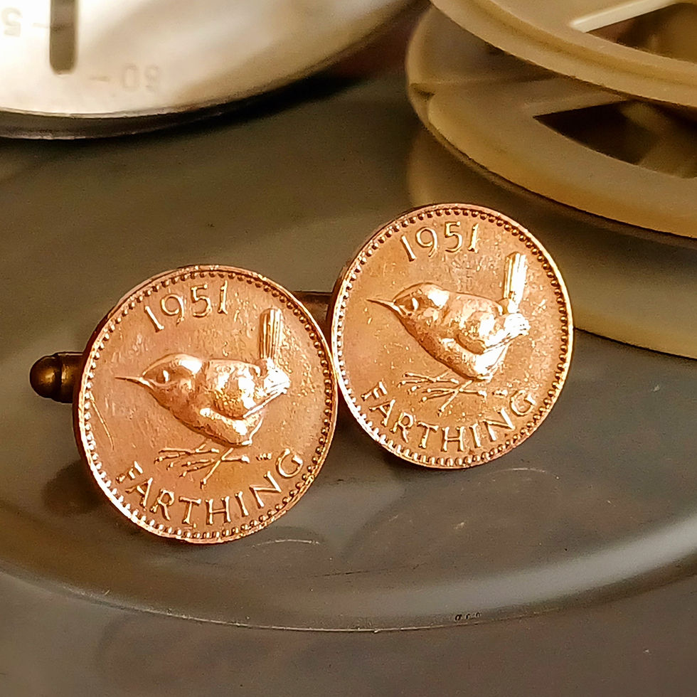 Thumbnail: Farthing Coin Cufflinks 
