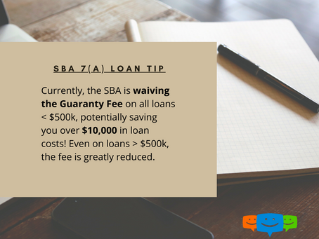 SBA Fee Waiver!