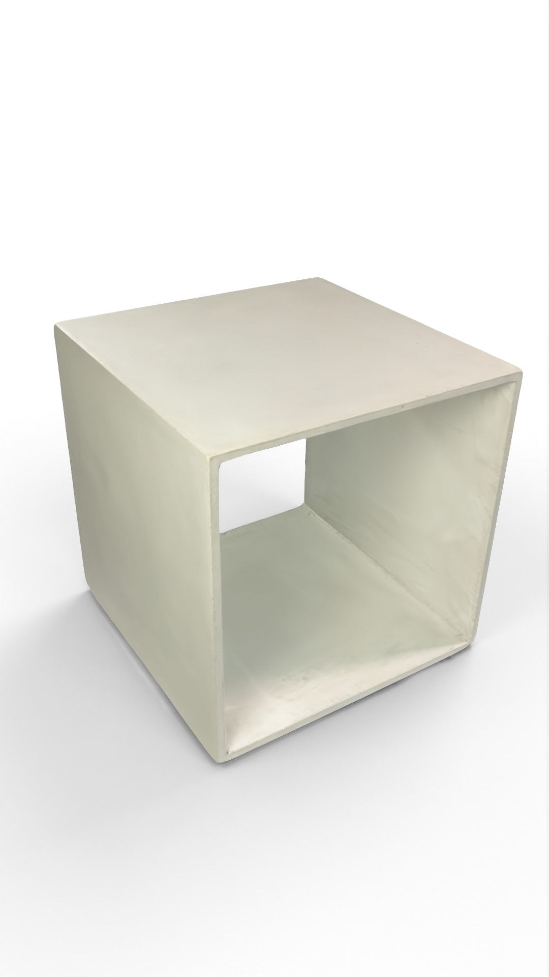 Minimalist concrete side table or modular shelf with durable sealed finish