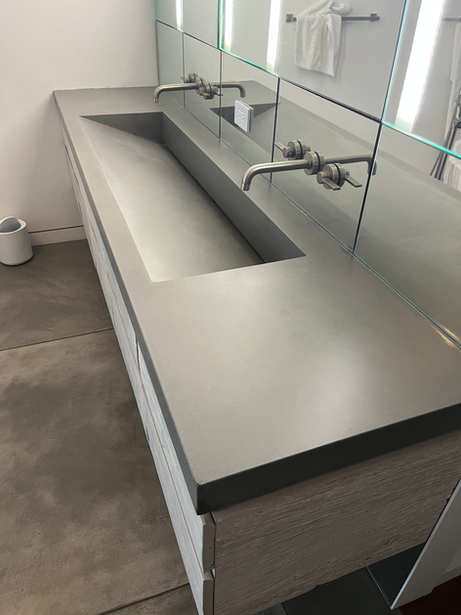 Large concrete ramp sink in Brooklyn, NY