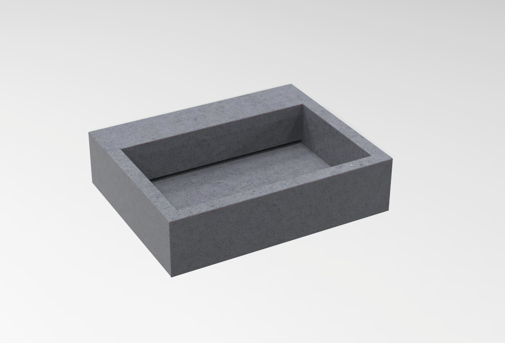 Filo 20 concrete sink with slit drain and honed minimalist finish