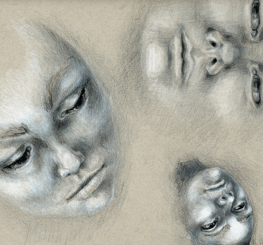 "Faces #1", Original Artwork by Hannah S.C. Rygiel 