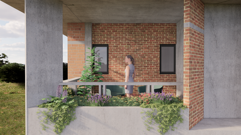 Wrap-around balcony