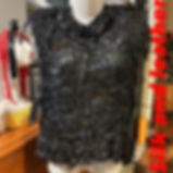 Silk and leather knitted Vest