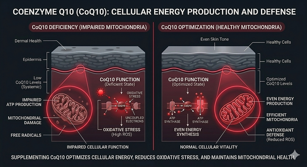 CoQ10's role in cellular energy, defense, and mitochondrial health