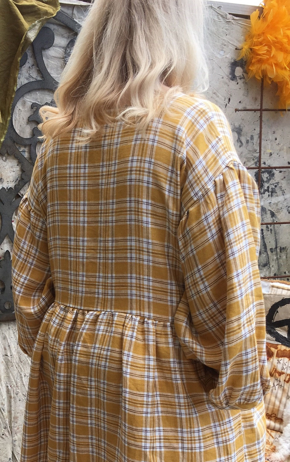 Thumbnail: Back of Spicy Plaid Dress