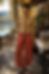 Front of Red Check Bow Leg Pant