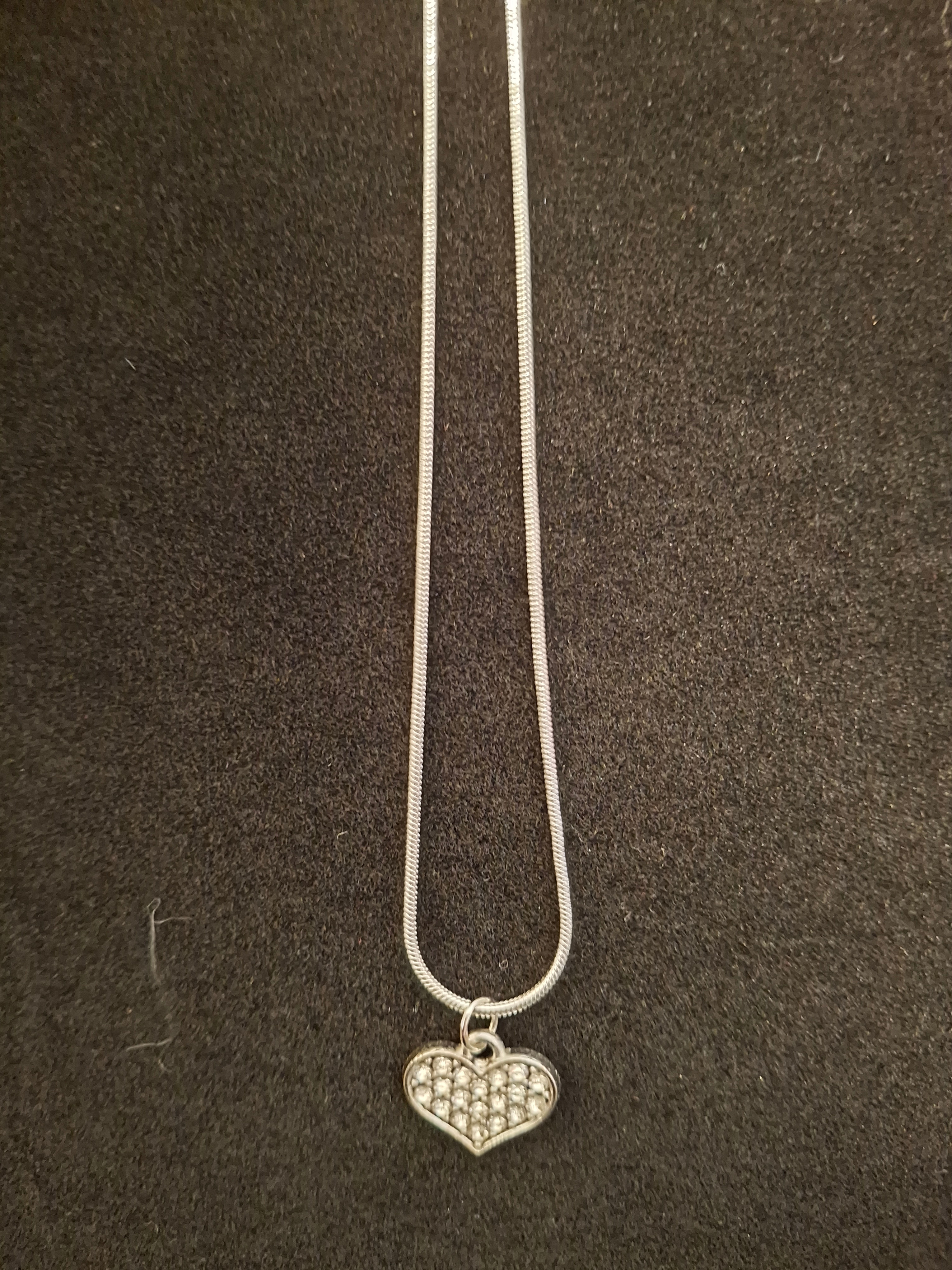 Silver heart necklace
