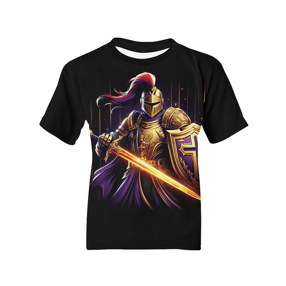 Thumbnail: Bold Templar Warrior T-Shirts (for Kids)