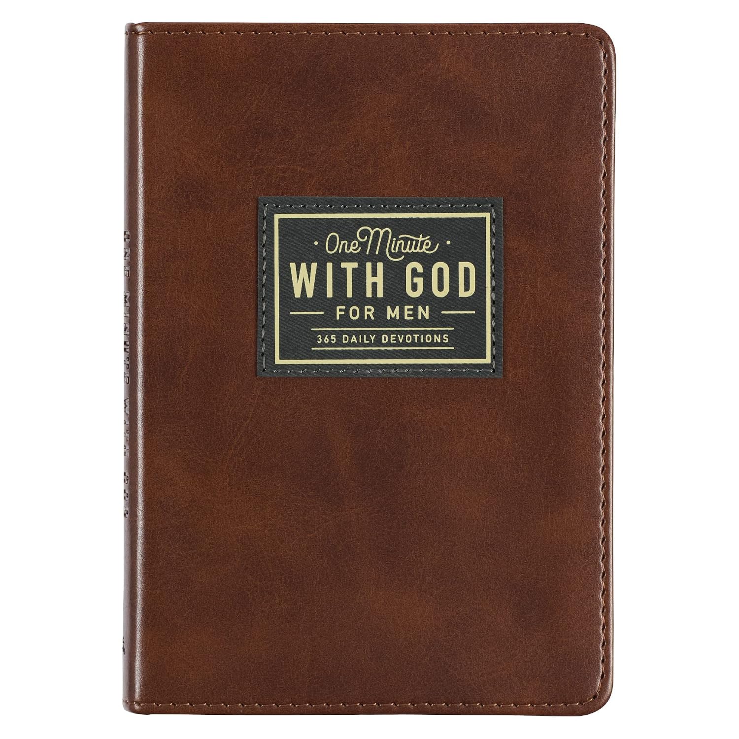 One Minute with God for Men 365 Devotions, Brown Faux Leather Flexcover product image