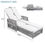 Thumbnail: Long Reclining Chaise, Wicker Lounge With Armrests