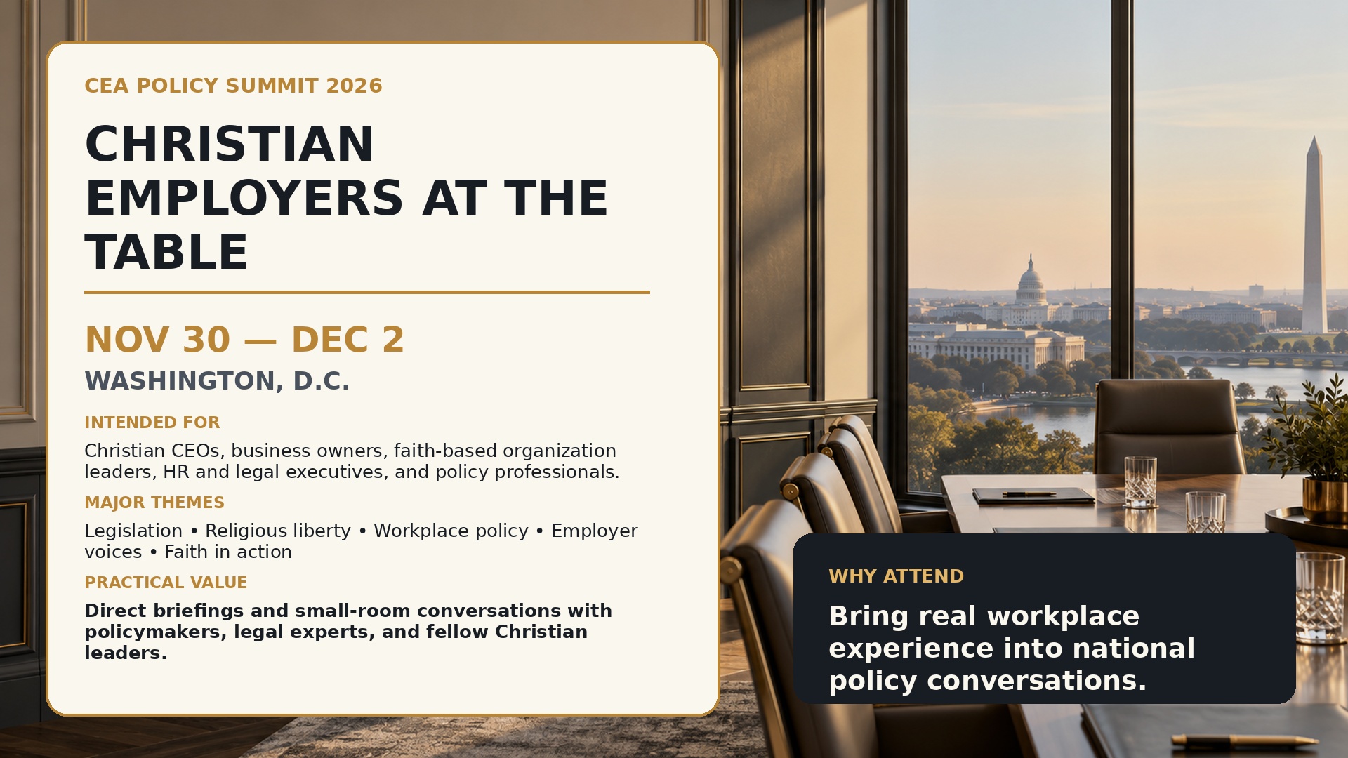 Christian Workplace Policy and Employer Advocacy