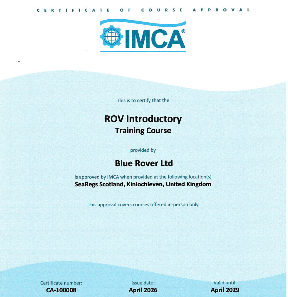 IMCA Cert.
