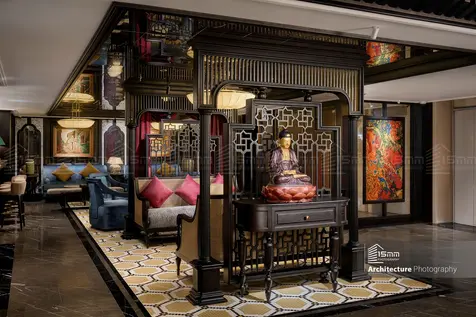 Chup anh Tonkin Luxury Boutique Hotel Spa toan canh khong gian sanh cho le tan mang dam net Indochine sang trong boi 15mmphoto