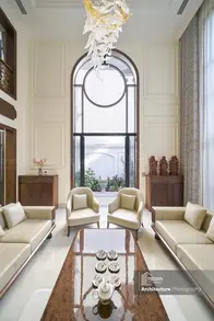 Chup anh Noi that Minh Hoang phong khach kien truc Biet thu Son Tay thong tang cua vom sang trong ghe sofa da cao cap 15mmphoto