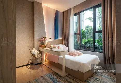 Chup anh Lumi Hanoi toan canh phong ngu nho cho con can ho mau 3PN thiet ke hien dai sang trong am cung boi 15mmphoto