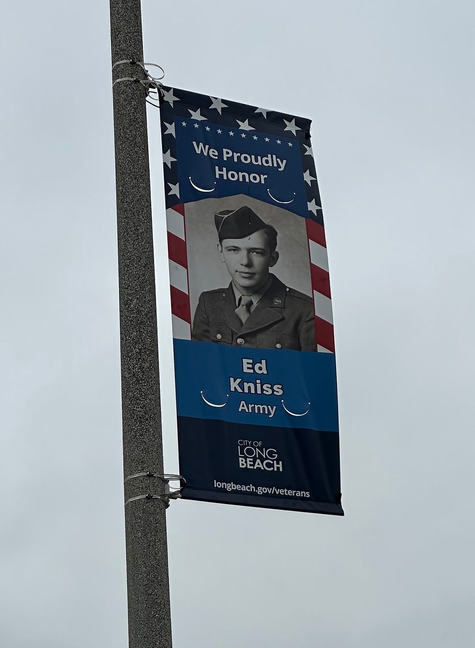 Ed Kniss' banner is located across from the Long Beach Airport (north of Spring St/south of Wardlow Rd)