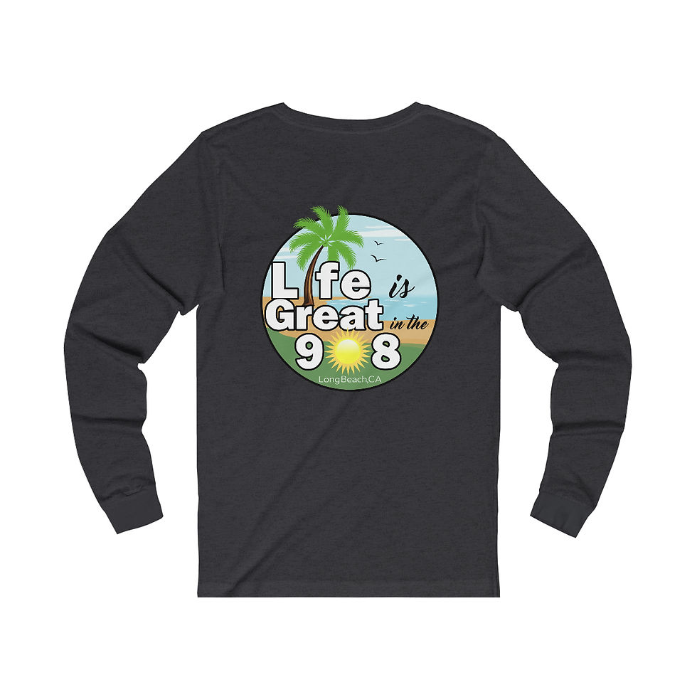 Thumbnail: Unisex Jersey Long Sleeve Tee (with front and back design)