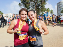 All Smiles After Finishing The Long Beach Marathon